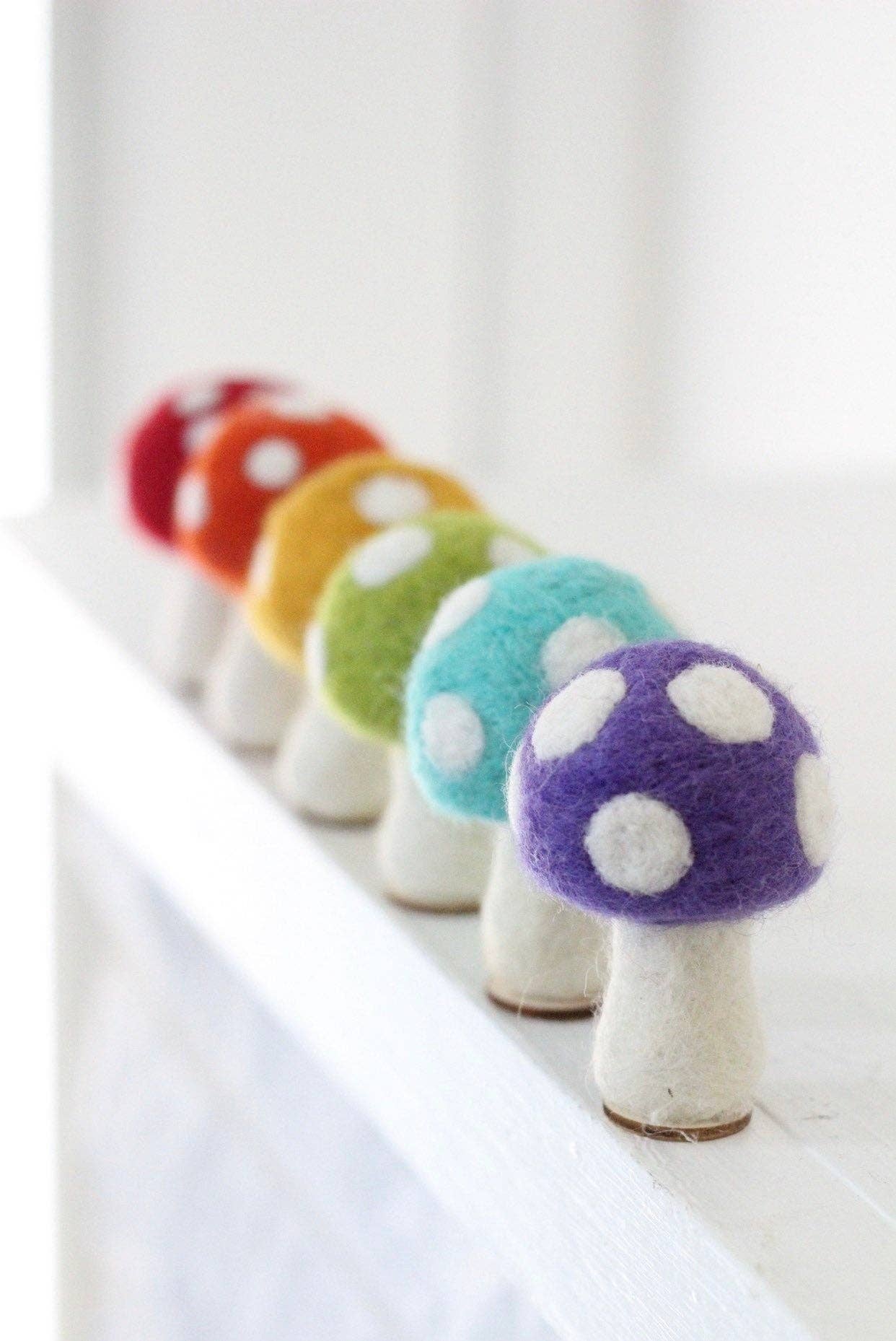 Rainbow Mushrooms | Set of 6