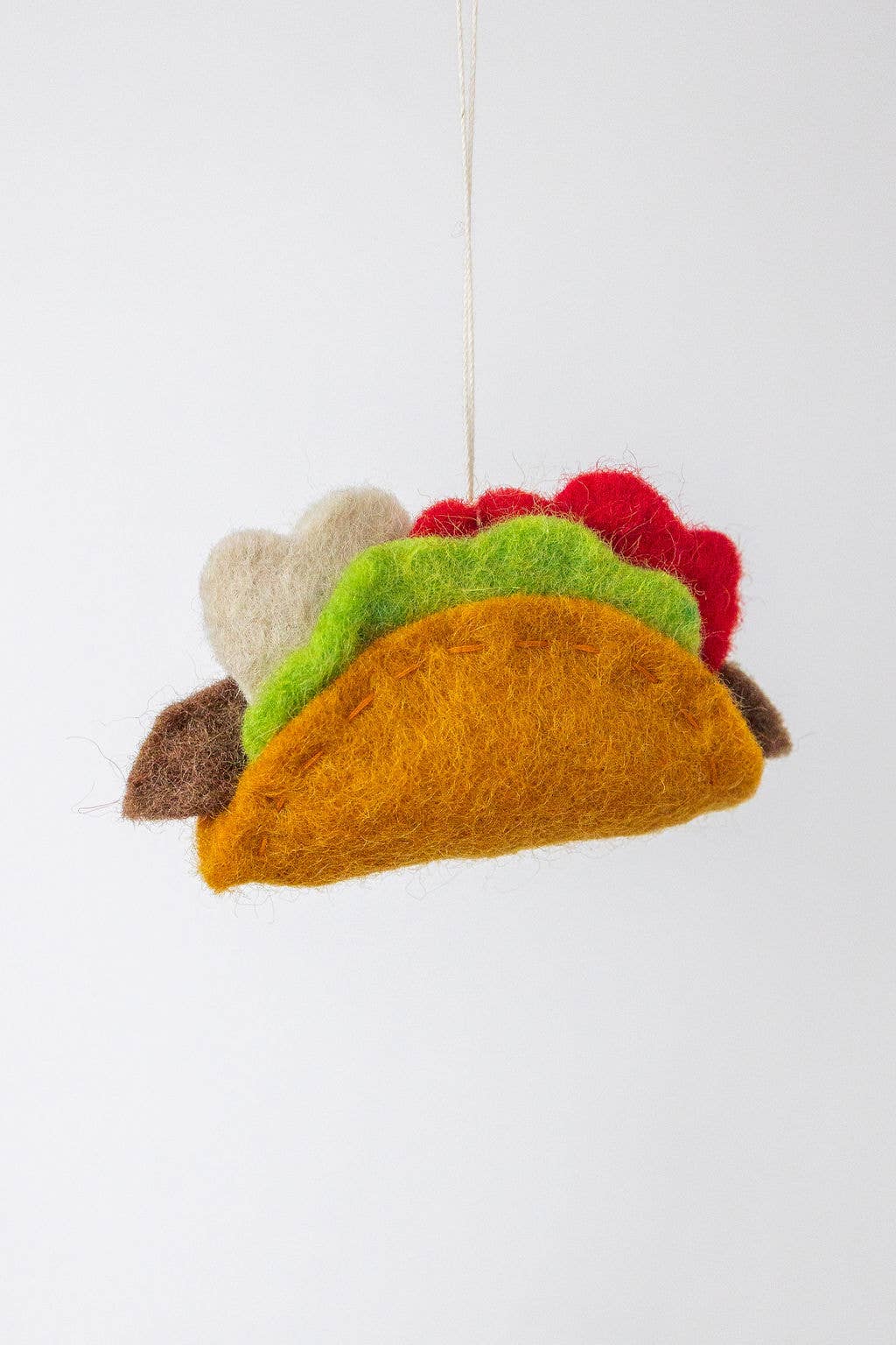 Handmade Taco Felt Ornament