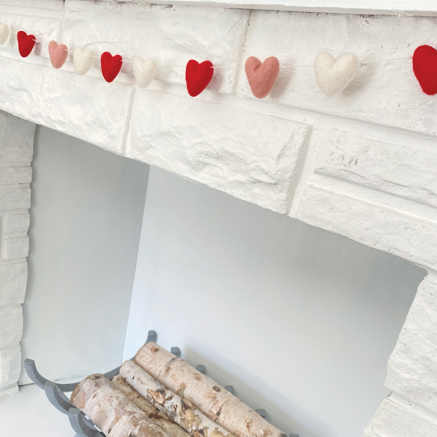 All-Heart Garland | Red Pink & White: 6 ft.