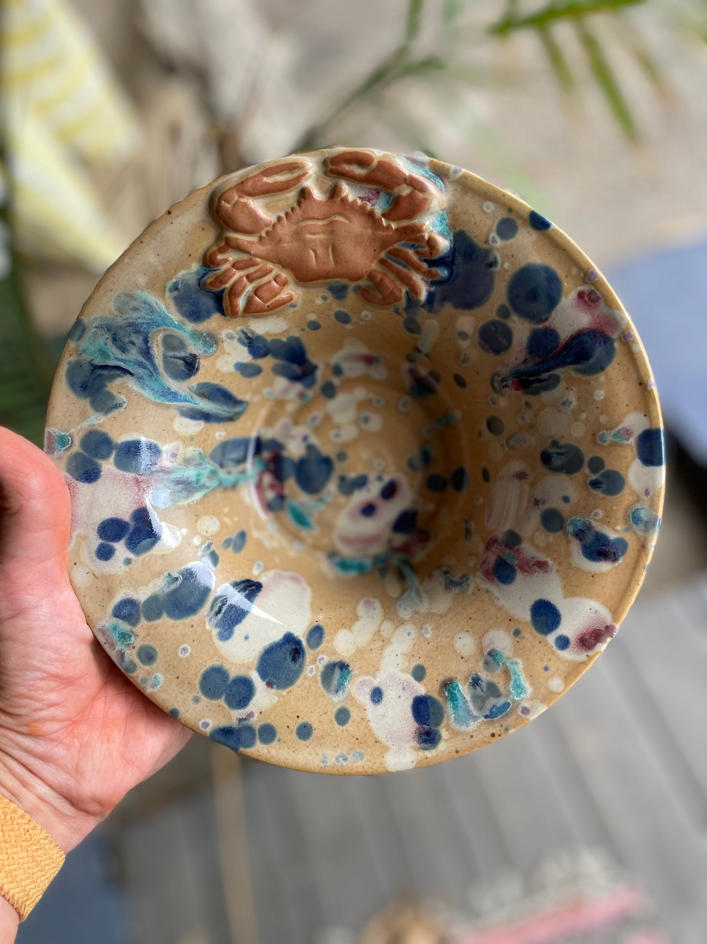 Handmade Pottery Crab Bowls