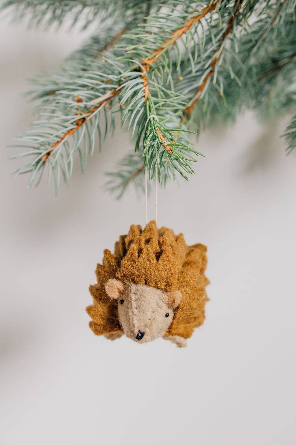 Handmade  Hedgehog Felt Ornament