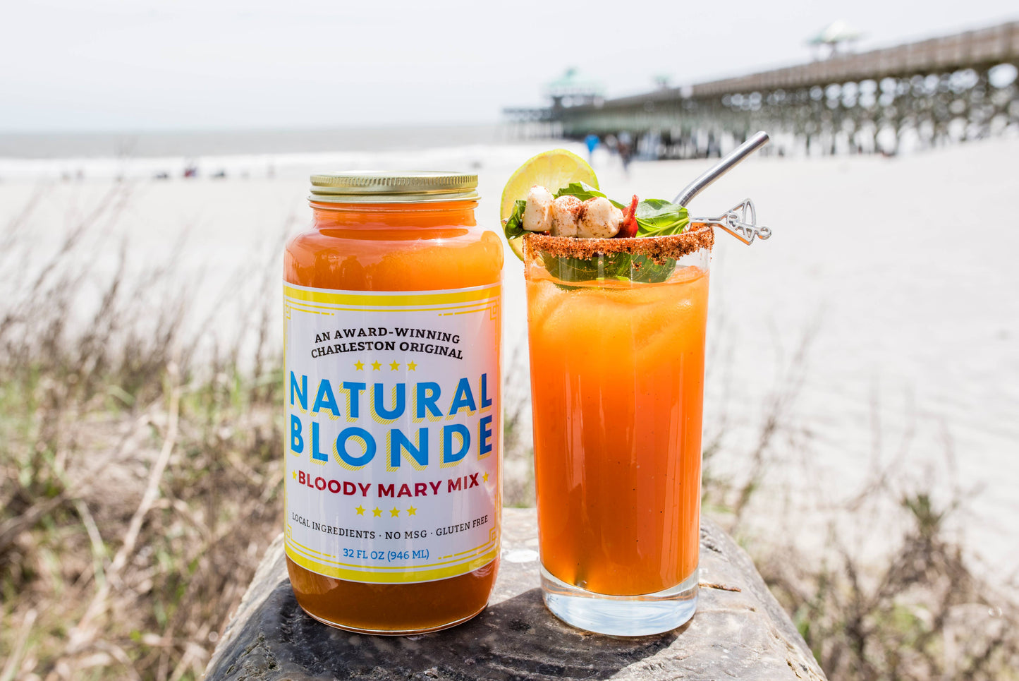 Natural Blonde Original Bloody Mary Mix All-Natural 32oz Jar