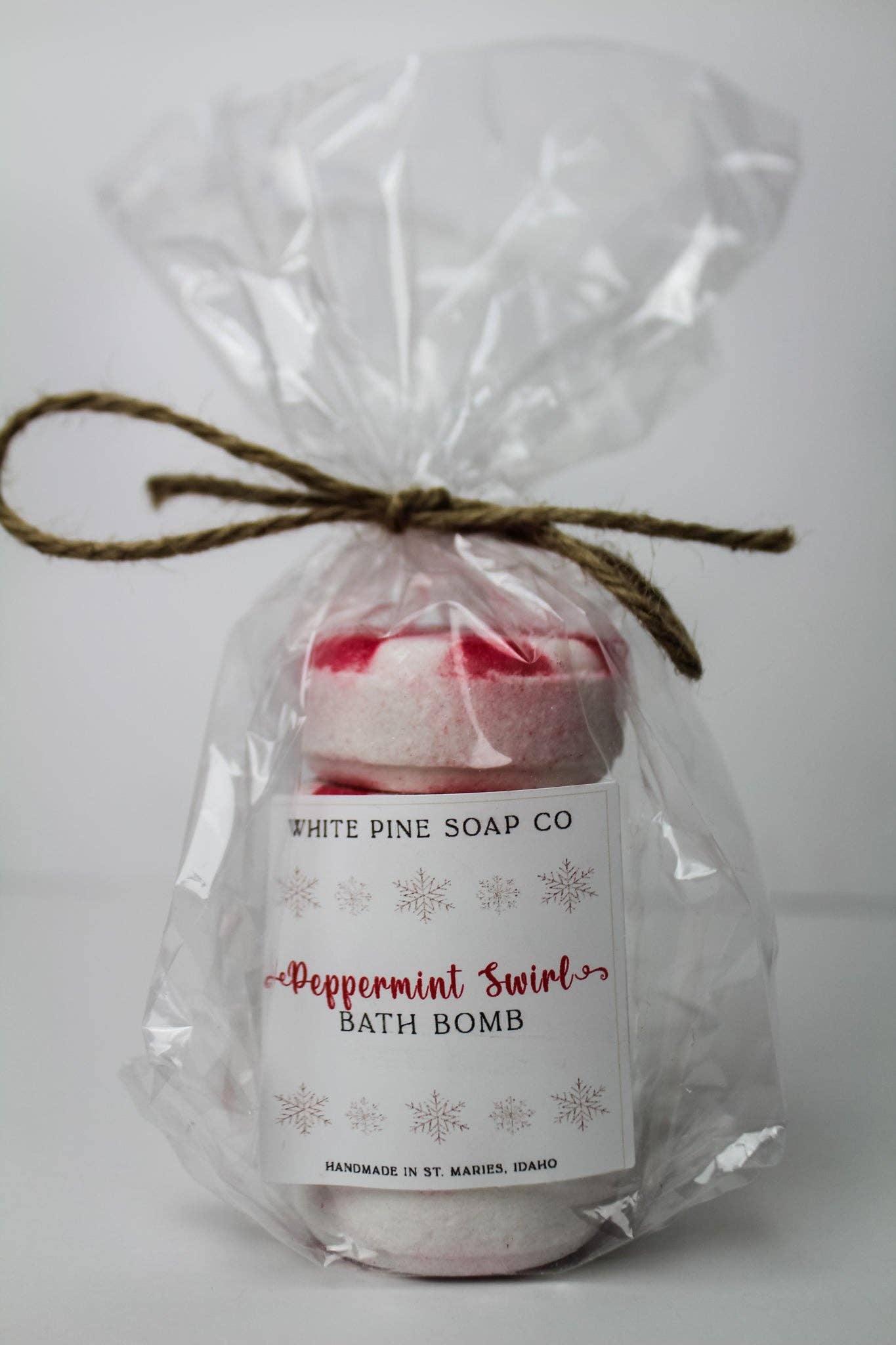 Peppermint Swirl Bath Bomb | Bath and Body | Gift | Holiday Christmas Winter Seasonal