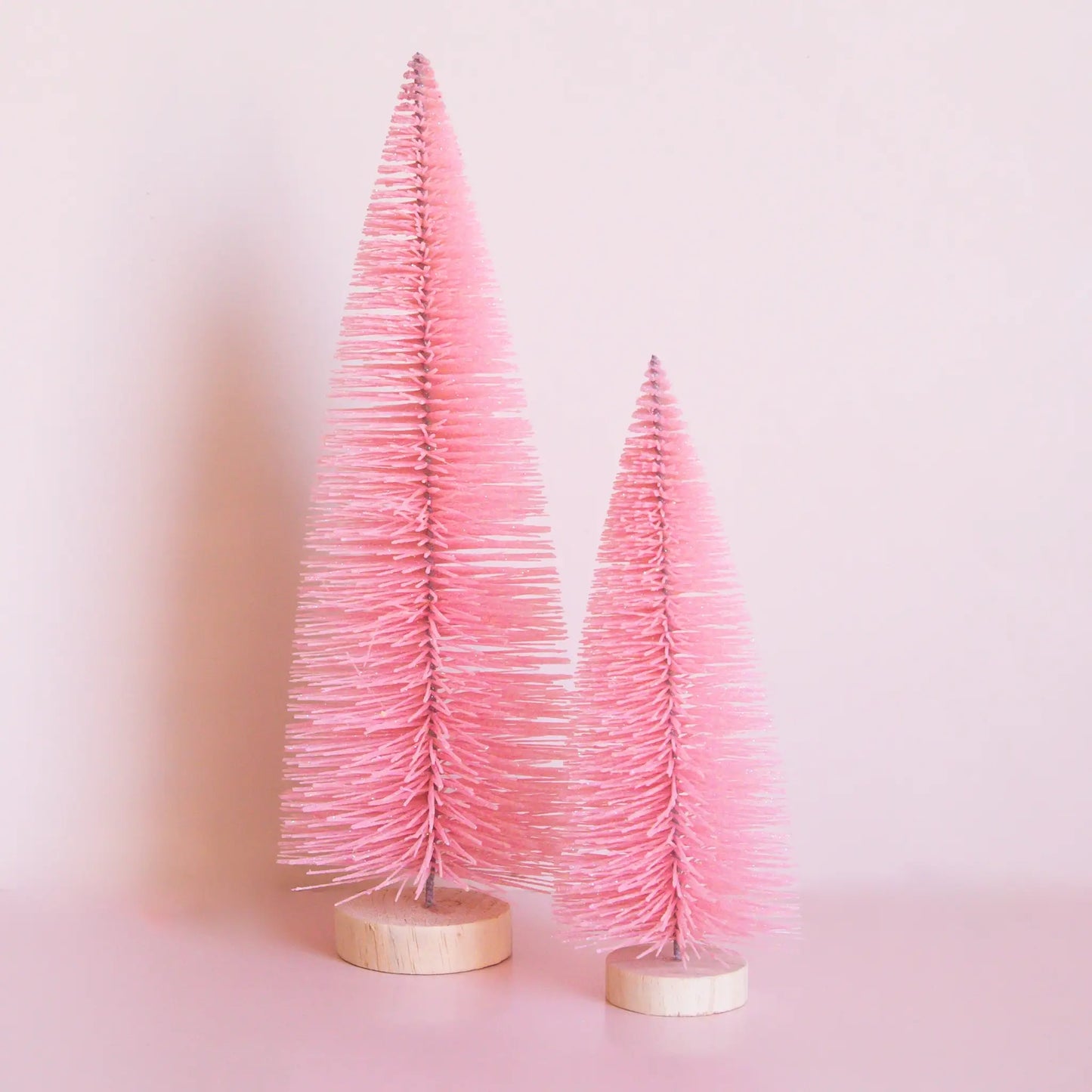 Bottle Brush Tree - Warm Pink: 13"